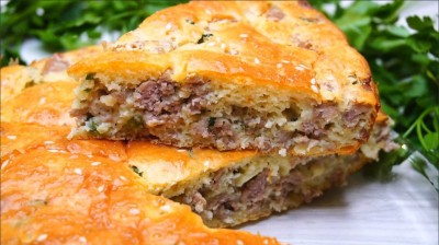 Пирог с Мясом Свинины и Говядины